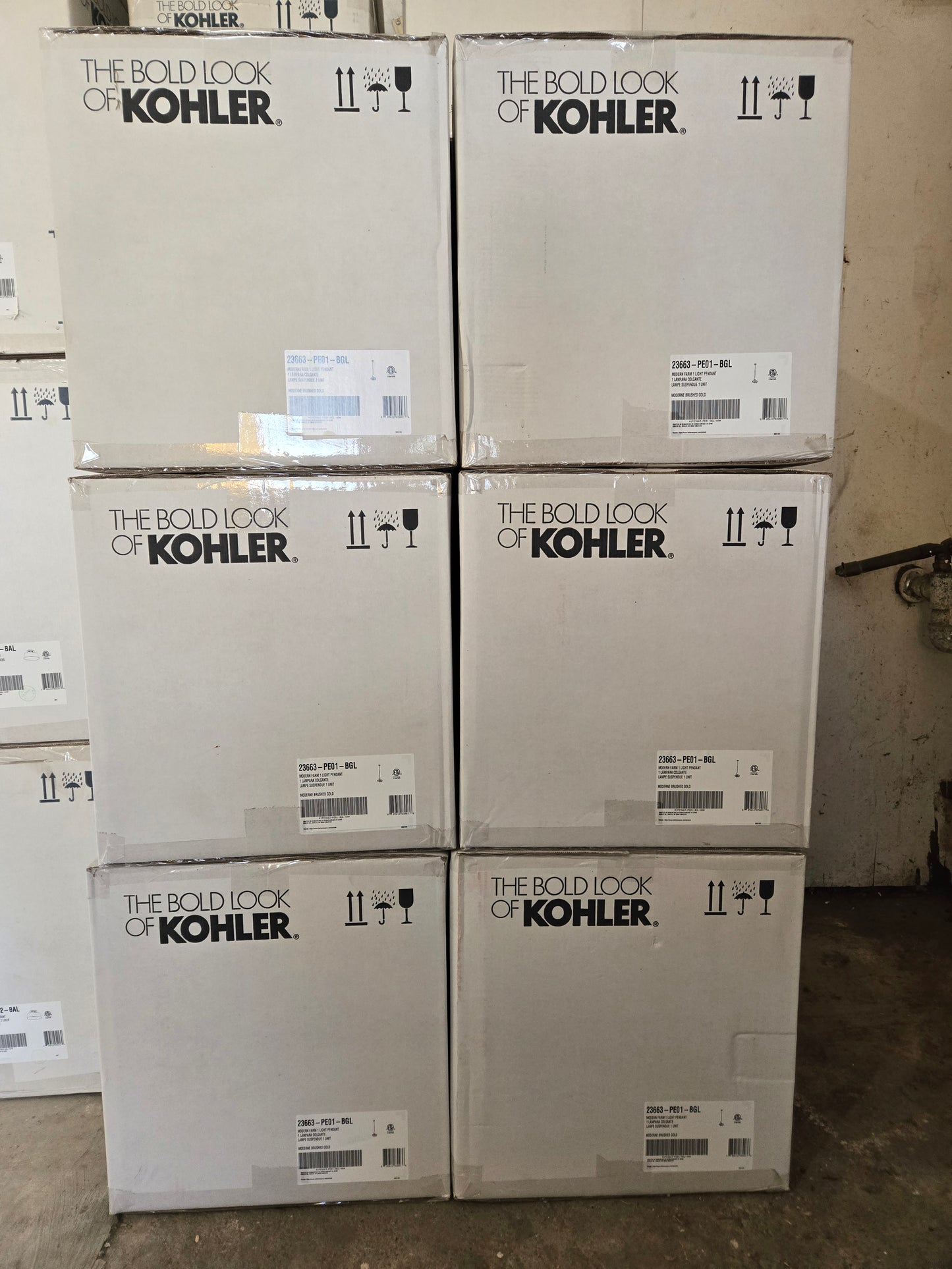 Pendant, 12" Modern Farm ANN SACKS® by Kohler. #K-23663-PE01-BGL. #885612830036