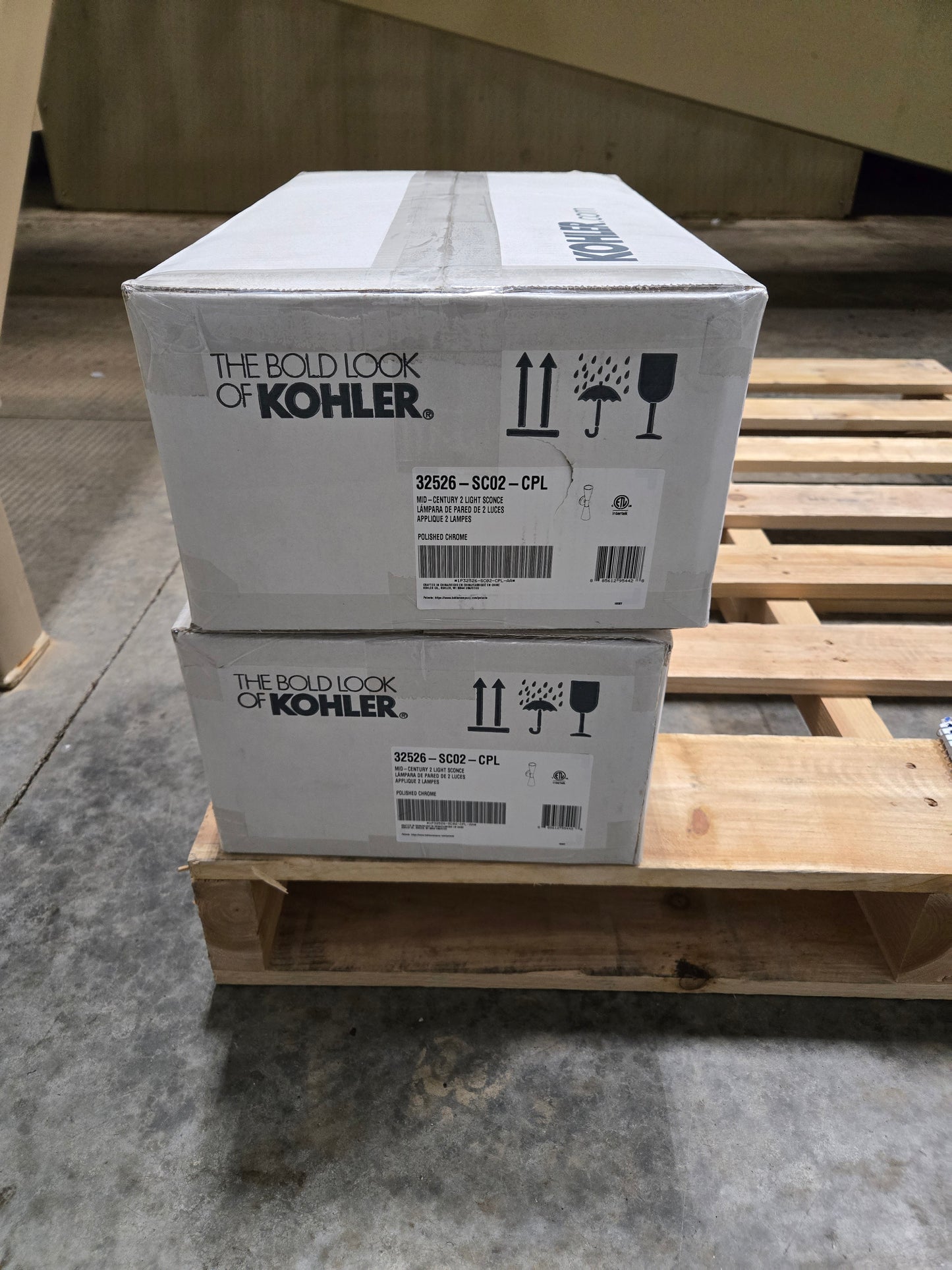 Two-Light Wall Sconce, Midcentury ANN SACKS® by Kohler. #K-32526-SC02-CPL. #885612954428