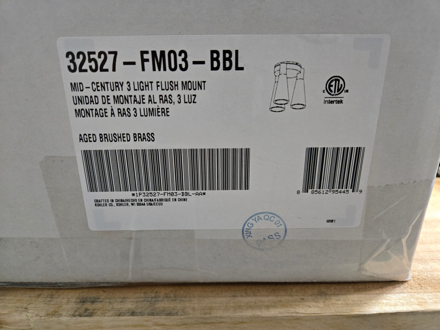 Flush-Mount, 11" Midcentury ANN SACKS® by Kohler. #K-32527-FM03-BBL. #885612954459